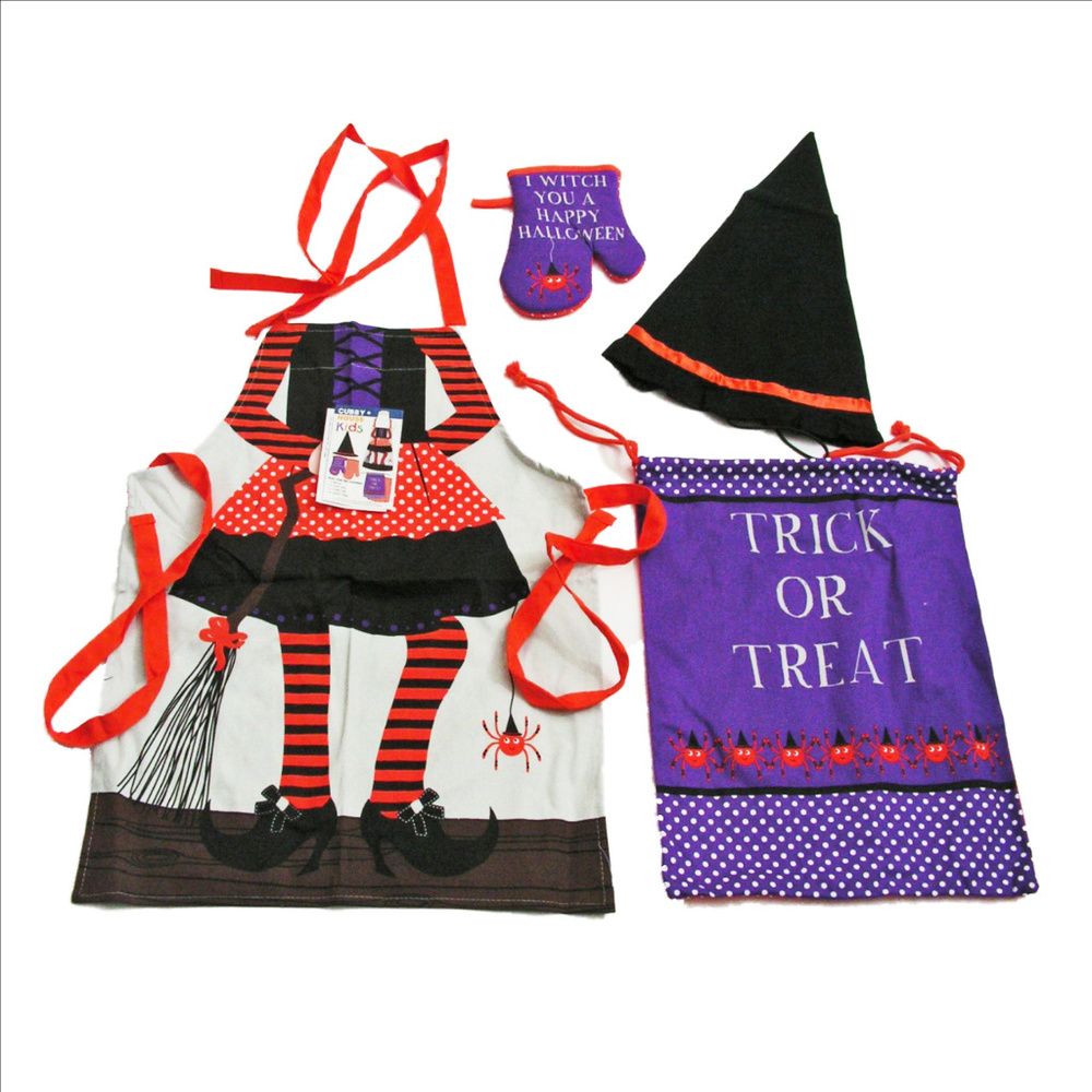 NWT Witchy Kids Chef Set Ladelle Cotton Child Size